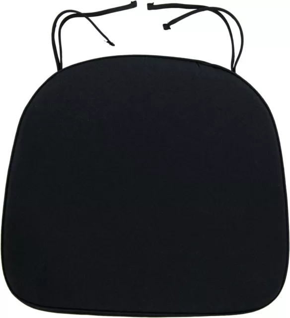 LeisureMod Modern Dining Chair Cushion Pad (Black)