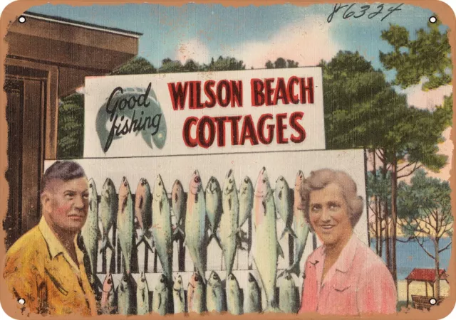 Metal Sign - Florida Postcard - Wilson Beach Cottages