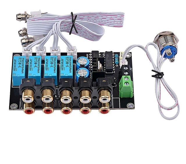 Relay Control Board For Stereo Hi-Fi Speaker Parts Amplificador RCA Tulip Conect