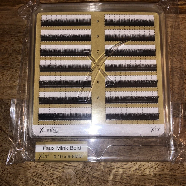 Xtreme Lashes Extensions Faux Mink Bold X40 0.10 X 6-8MM Mink Bold