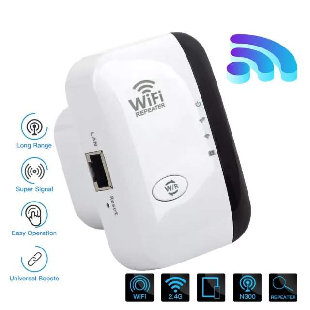 WiFi Signal Extender Repeater Wireless Range Booster 300Mbps Router-N 802.11 AU