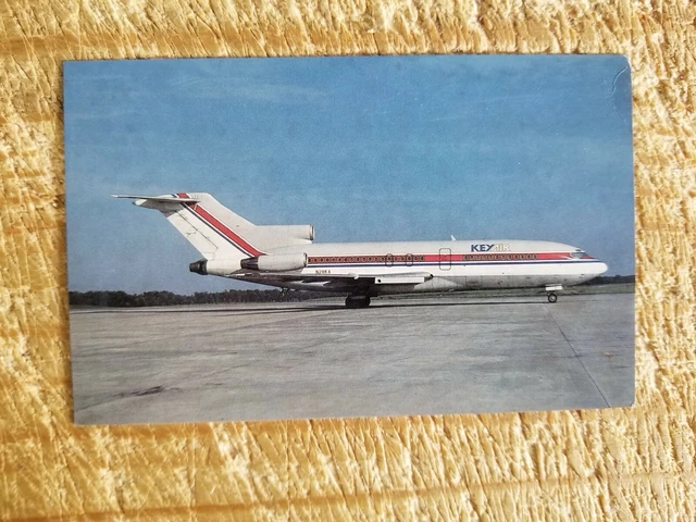 Keyair Boeing 727-22.Rare Vtg Aircraft Postcard*P43