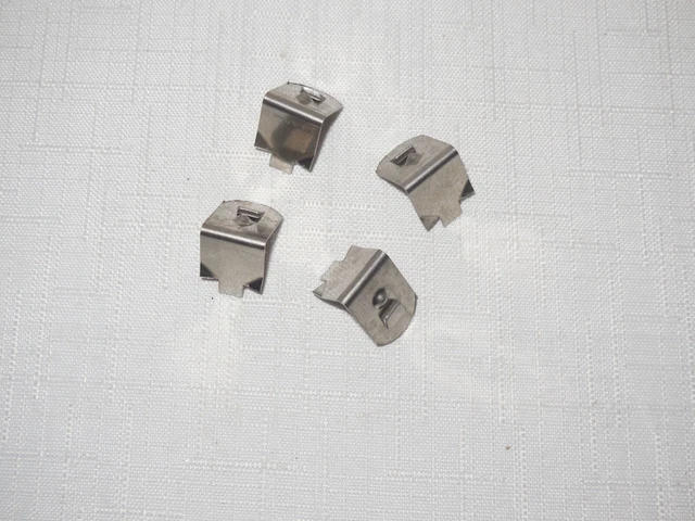 4 Retainer Clips for Golf Cart 8" Black Plastic SS Wheel Cover Hub Caps, 5-Spoke