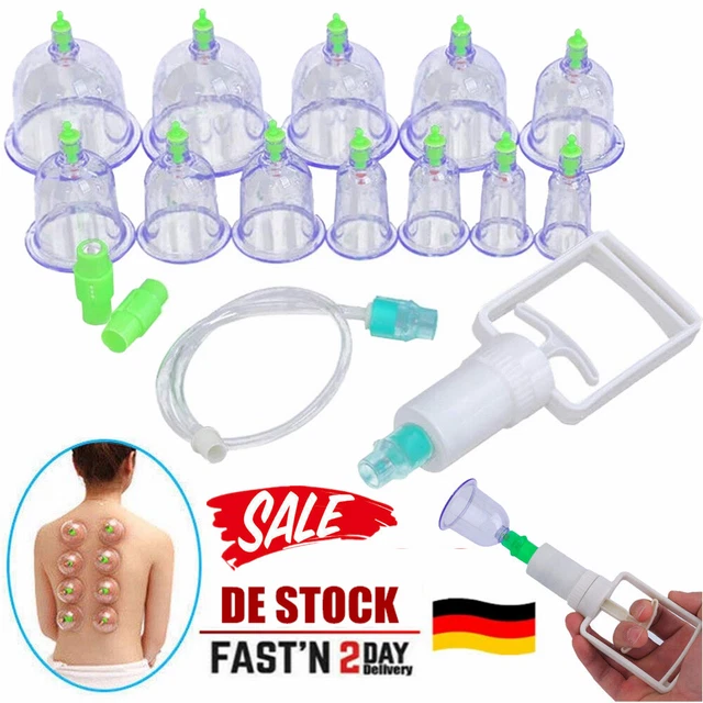 Profi Schröpfen Set Mit 12tlg Schröpfgläser Cupping Schröpfset Vakuum Massage DE