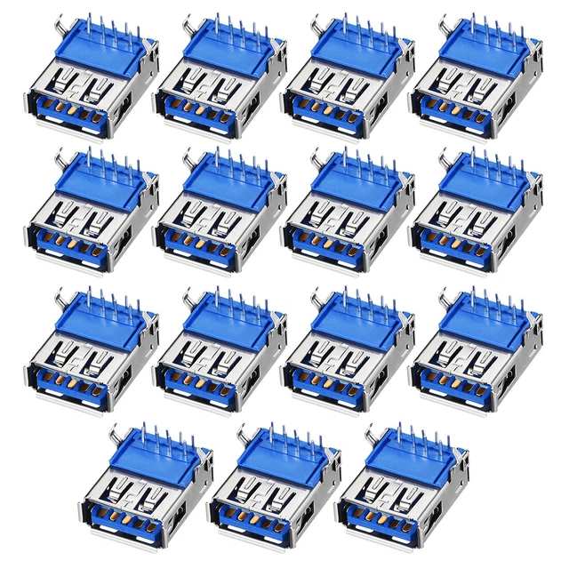 conector usb pcb tipo-un conector hembra 3.0 9 pines,pie doblado 90 grados 15pcs