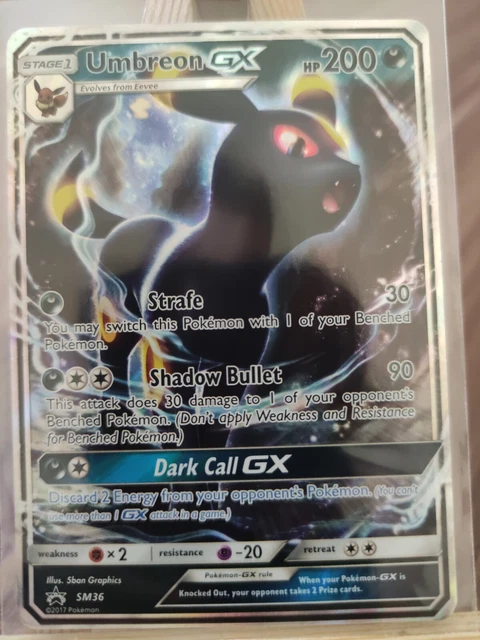 Umbreon GX SM36 Sun & Moon Ultra Rare Holo Promo Pokemon Card * New *
