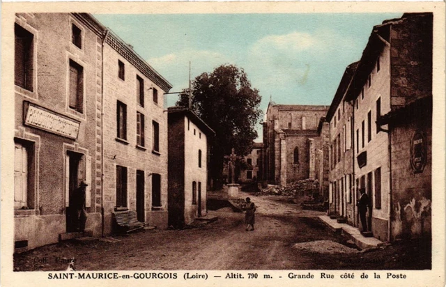 CPA AK St-MAURICE-en-GOURGOIS - old. 790 m. - Large Street Cote (580399)