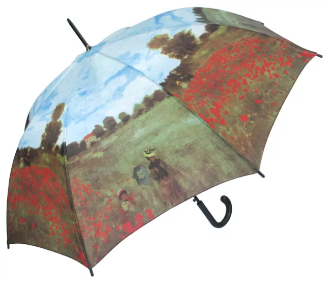 Regenschirm Motiv Claude Monet "Mohnfeld" Stockschirm happy rain Automatik neu