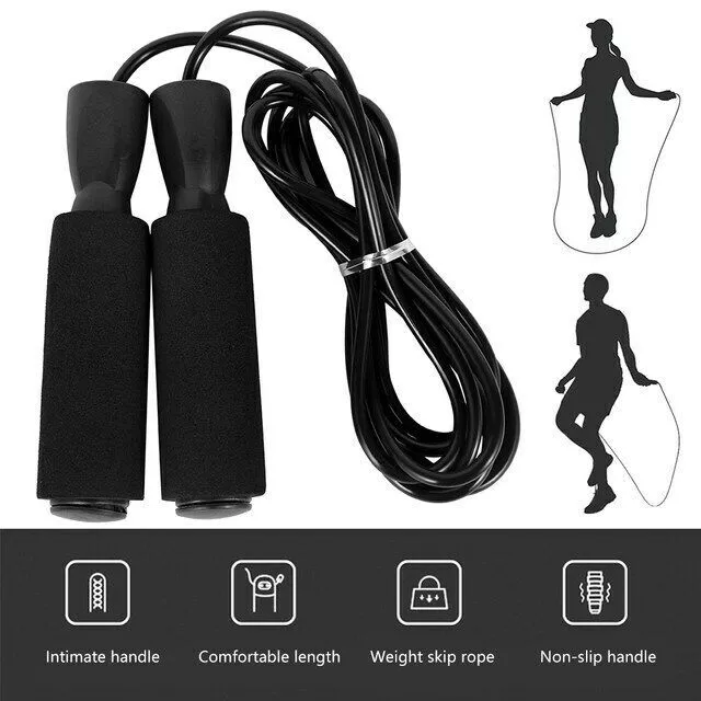 Aerobic Exercise Boxing Skipping Jump Rope Adjustable Bearing Speed Fitness US 2