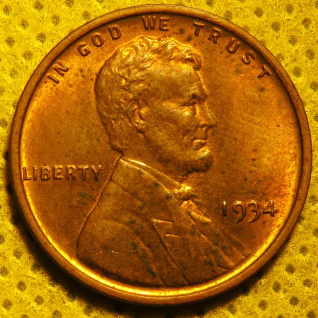 Uncirculated 1934 Lincoln Wheat Cent.
