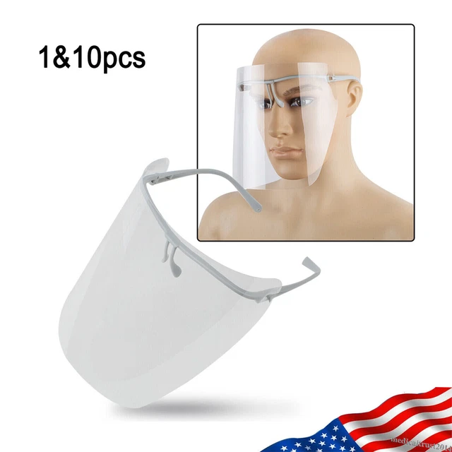 Safety Full Face Shield Clear Protection Cover Dental Medical Detachable Visor