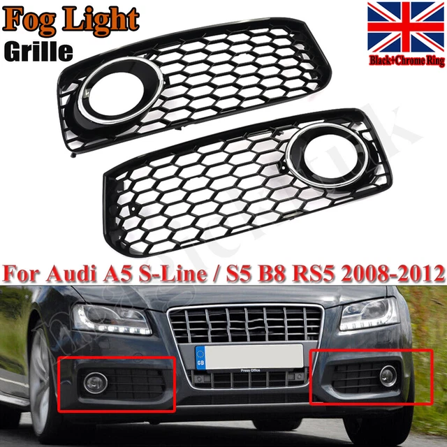 thumbnail image 2 of Honeycomb Fog Light Grille Cover For Audi S5 B8 Coupe 2008-2012 - RS5 Style - Pair 2 of 2
