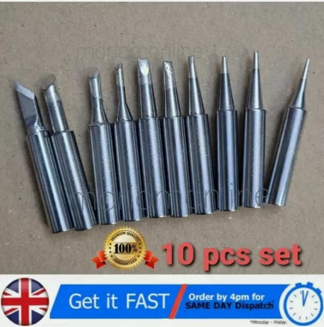 10 Pack Solder Soldering Iron Tips Standard Size Accessories Electrical Parts