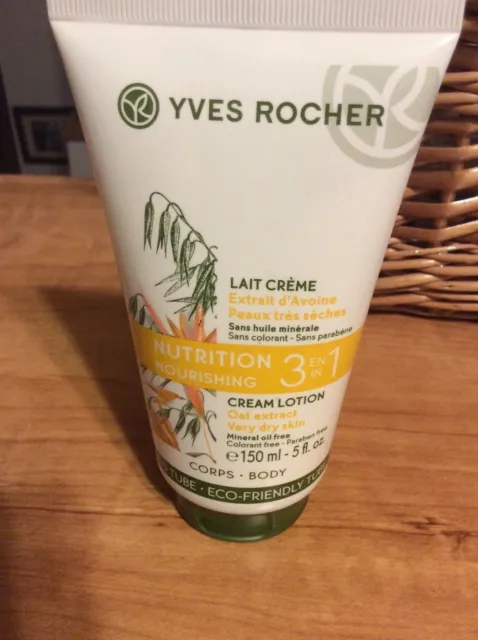 YVES ROCHER NUTRITION 3 in 1 Cream Lotion Oat Extract for very Dry Skin ...