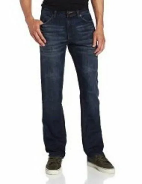 DKNY Jeans Men's Soho Relaxed Fit Jeans Style H3510005 Dark Blue Wash