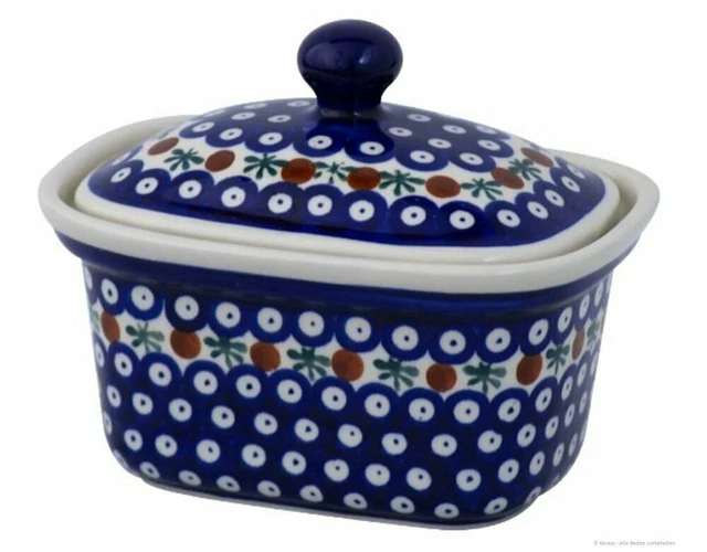 Polmedia Original Bunzlauer Keramik Kaffeebecher – 0,35 Liter Handbemalt, Spülmaschinenfest & Mikrowellengeeignet, In Rot