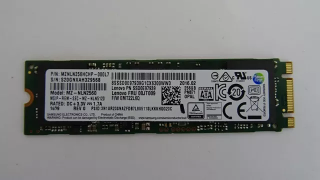 256GB M.2 2280 SSD Solid State Drive - Tested and working