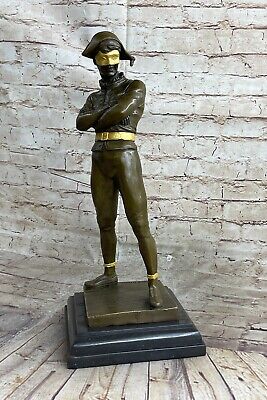 Signed Male Jester 100% Solid Bronze Sculpture Art Deco/Nouveau Gilt Statue