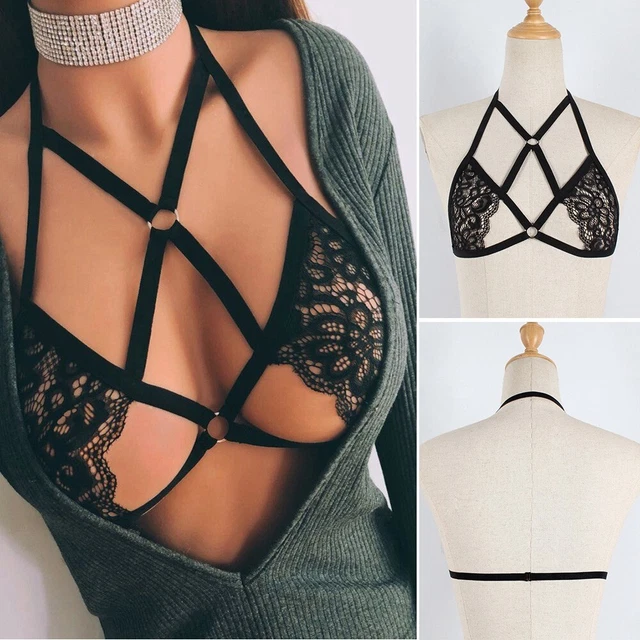 Soutien-gorge plongeant sexy en dentelle florale soutiens-gorge push-up pour fem