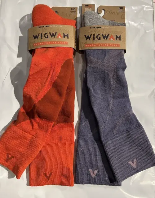 WigWam Moarri Midweight Ski Socks - Over the Calf -Unisex Men: 5-9.5 Women: 6-10