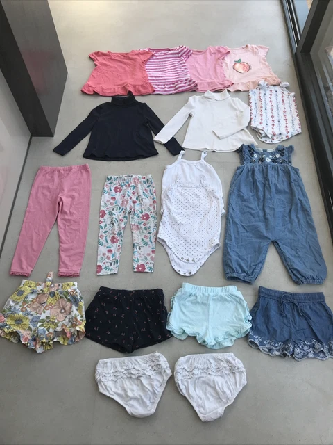 Pacchetto leggings top gilet zAN bambina età 18-24 mesi tuta 18 articoli