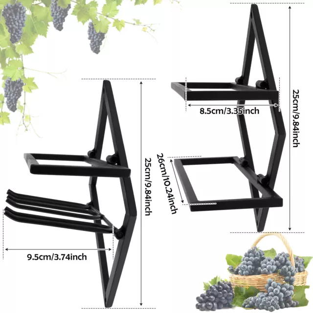 2Pcs Wall Mounted Wine Bottle Rack Collapsible Wall Hanging Red Wine veyNp