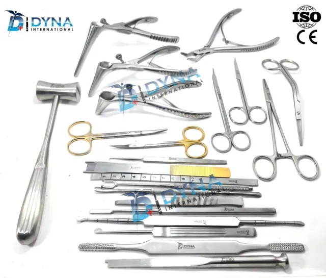 Set strumenti nasali Set per rinoplastica 21 pz Strumenti per chirurgia plastica