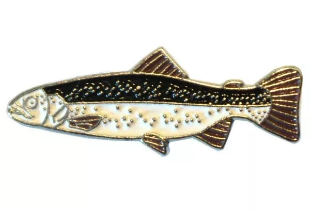 Trout Fish Angling Fisherman Metal Enamel Pin Badge