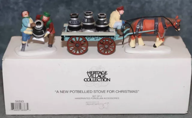 Dept 56 A New Potbellied Stove For Christmas 56593 Snow Village Heritage Dickens