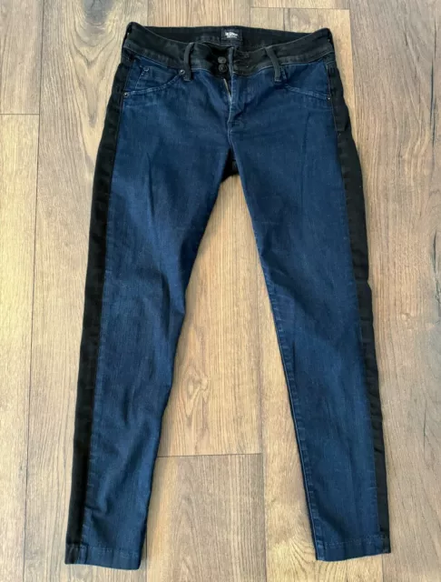 Hudson Jeans Woman's Size 29 Black & Blue Collin Vice Versa Skinny - Denim NICE