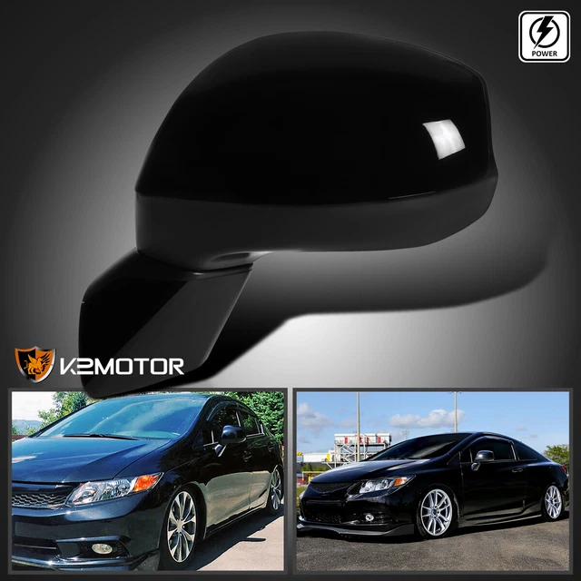 Power Side Mirror For 2006-2011 Honda Civic Hybrid - Right Side, Paintable, Manual Fold 10 thumbnail image