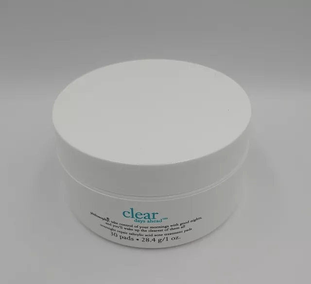 Philosophy Clear Days Ahead Overnight Repair Acne Treatment Pads 30 CT