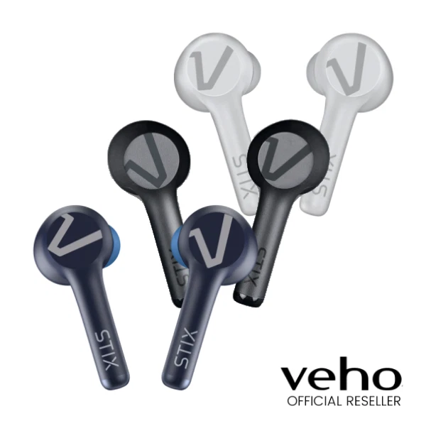 VEHO STIX TRUE Wireless Bluetooth Ohrer Ladeh lle Schwarz