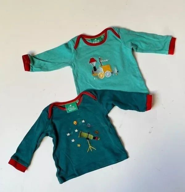 Little Green Radicals 2 Öko Baby Langarm Shirts Bio Baumwolle Gr.62 