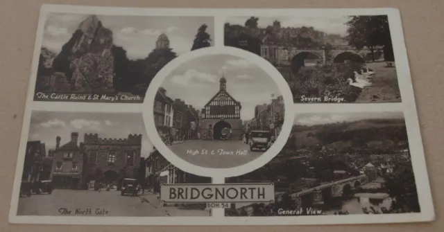 Postcard Bridgnorth Multi-View Shropshire England Unposted (BB4)