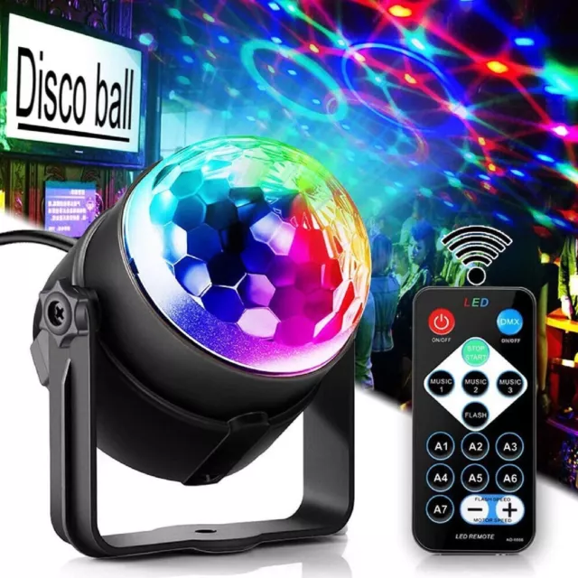 Party Magic Ball Light LED Party Disco RGB Rotating Club DJ Stage Lights +Remote