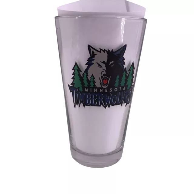 Miller Lite Minnesota Timberwolves Drinking Glass Beer Pint 16 oz Basketball