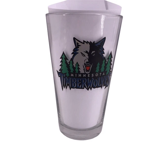 Miller Lite Minnesota Timberwolves Drinking Glass Beer Pint 16 oz Basketball