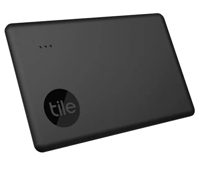 Tile Slim 2022 Universal Bluetooth Tracker Black Thin Black Wallet Finder