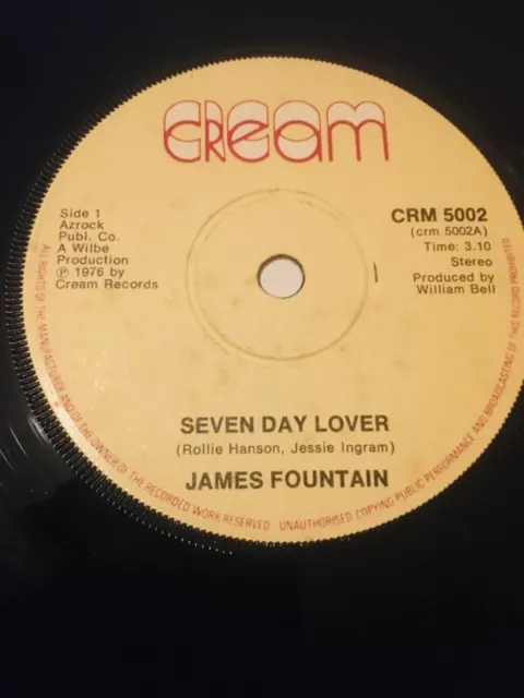 Northern Soul”James Fountain””Seven Day Lover” Uk Orig.