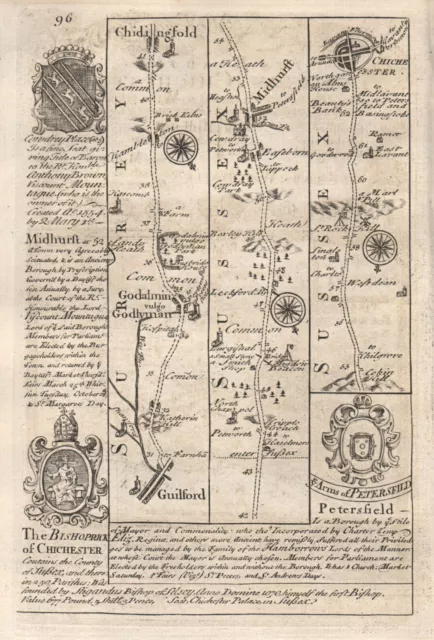 Guildford-Godalming-Chiddingfold-Midhurst-Chichester OWEN/BOWEN road map 1753