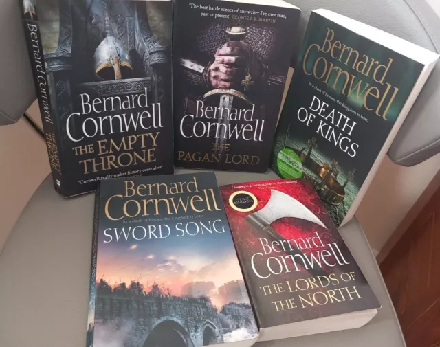 5 x Bernard Cornwell  Last Kingdom Series, paperback books 3, 4, 6, 7, 8 - VG/G