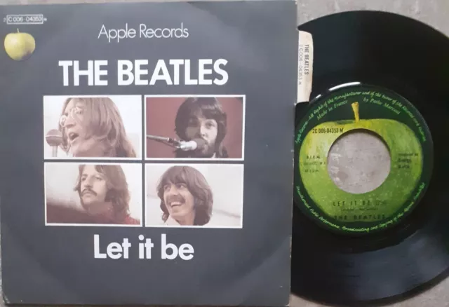 French SP The Beatles ""Let it be"" Apple records C006 04353 Languette Mint