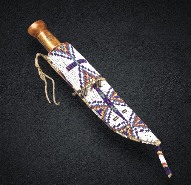 Housse de fusil indien en cuir style sioux fourreau de fusil amérindien