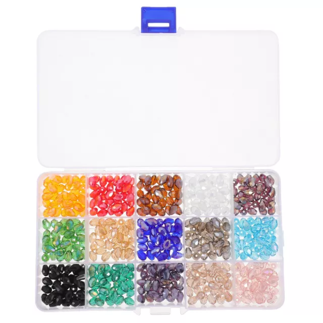 1 Caja de Cuentas de Joyería Pulsera Hágalo usted mismo Cuentas de Cuentas Vidrio Espaciador Cuentas Decorativo