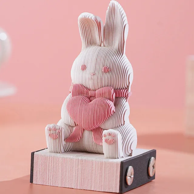 3D Notepad Cute Bunny Notes Rabbit Memo Pad Kawaii Desk Decoration Accessories