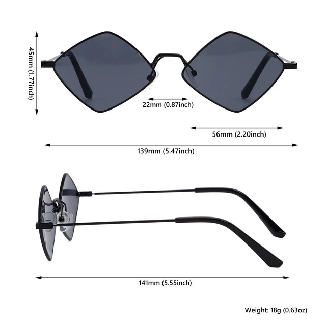 Frame Small Men's Shades Sun Glasses Women's Sunglasses Diamond Shape 3