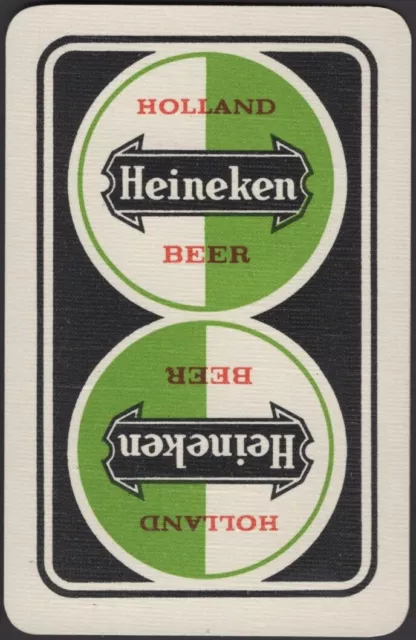 Playing Cards Single Card Old Vintage  HEINEKEN BEER Holland Brewery Advertising