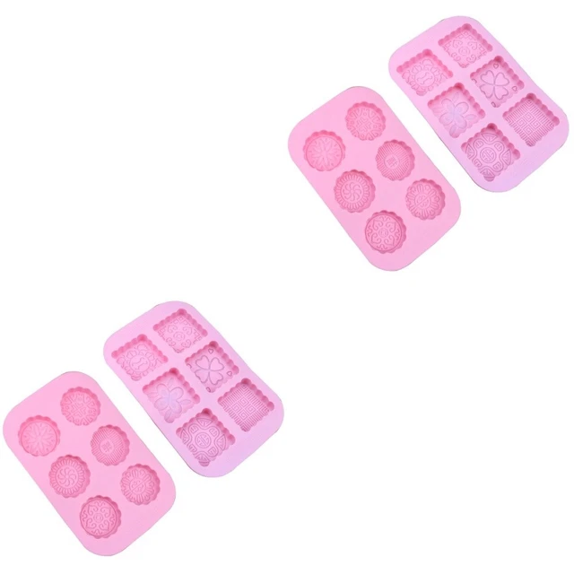 4 Pcs Cooking Moulds Cake Shape Sugarcraft Fondant Silicone Baking Model