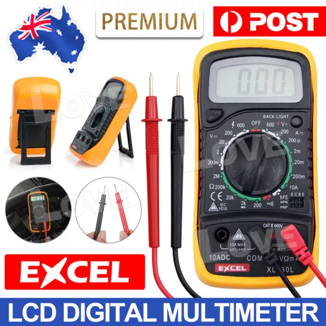 LCD Digital Multimeter AC/DC Electrical Meter Voltmeter Current OHM Multi Tester